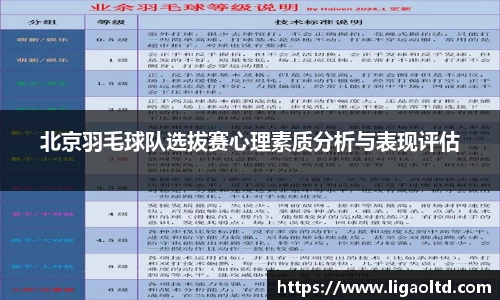 北京羽毛球队选拔赛心理素质分析与表现评估